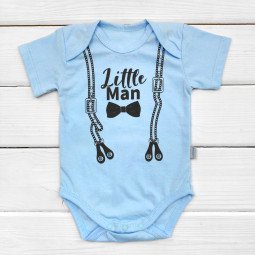 Боді футболка Little Man Блакитний для хлопчиків