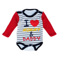 Боди 62 86 размера "I love mummy & daddy" Интерлок для малышей