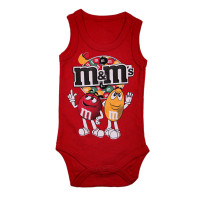 Детское боди майка Красный "M&M’s" 
