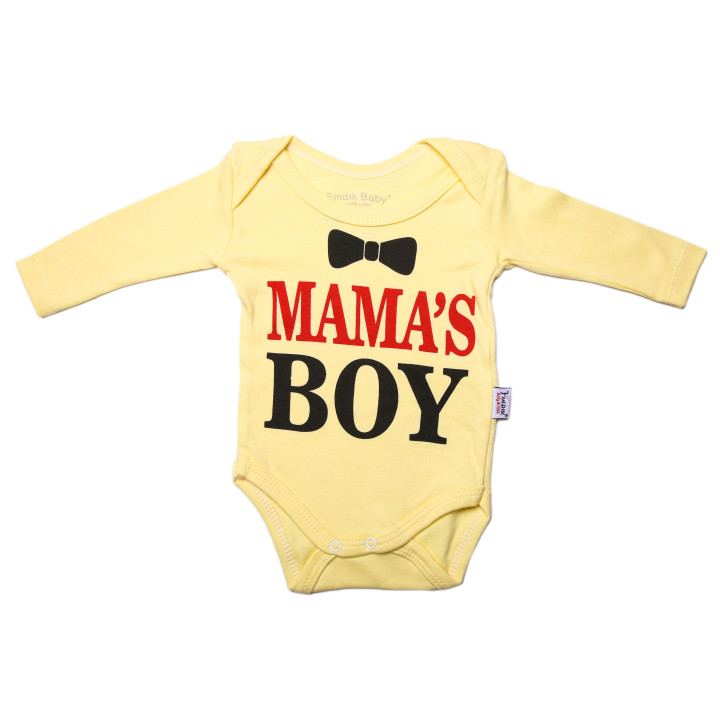 Боді Mamas`s BOY Жовтий Інтерлок для малюків 12-18 місяців