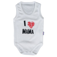 Детское боди майка 86 размреаМолочный "I love MAMA"