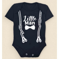 Боди футболка для мальчиков Little Man Черный