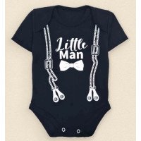 Боди футболка для мальчиков Little Man Черный