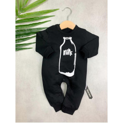 Черный человечек Murat Baby Milk 68 размеры Двунитка для малышей