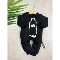Чорний чоловічок Murat Baby Milk 68 розміри Двунитка для малюків