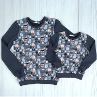 Свитшоты в стиле family look "Котики" Размеры: M и  детские 98