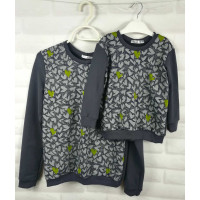 Серые свитшоты Сердечка XS M S и 98 104 110