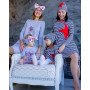 Набір Family look "Червона зірка" Розмір для мами XS, S для дочки 86, для сина 92