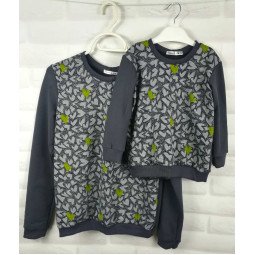 Серые свитшоты Сердечка XS M S и 98 104 110