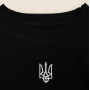 Детская патриотическая черная футболка с украинской символикой гербом Украины  