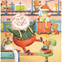Різдвяна метушня -  картонная книга с окошками для малышей 3-4-5-6 лет