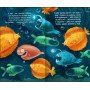 Дитяча книга про море "Нижче і нижче та нижче в морі". З віконцями (українською мовою)
