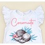 Летний комплект детской одежды (футболка с шортами) для девочек "Coconuts"