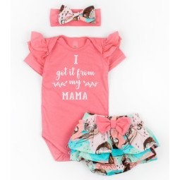 Летняя одежда для малышей девочек 9-12 месяцев MAMA 