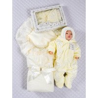 Зимний подарочный комплект на выписку для новорожденных девочек