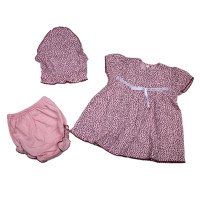 Косынка + платье + трусики на памперс для девочек