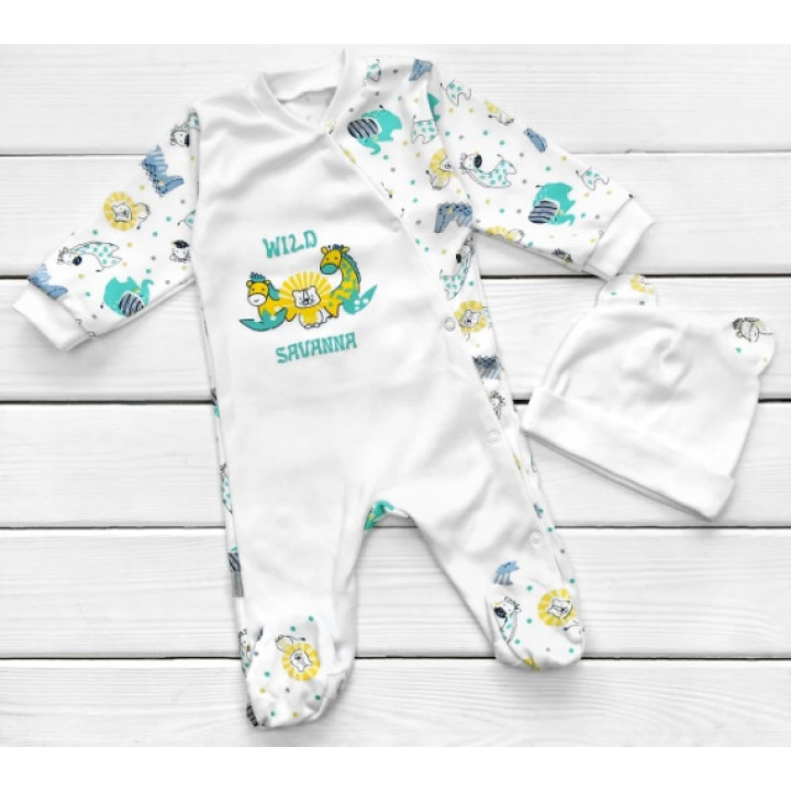 Сліп для дитини з шапочкою Wild Savanna