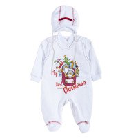 Теплый (интерлок начес) новогодний комплект "New Year" для малышей