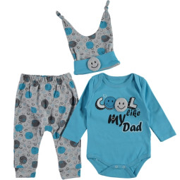 Тонкий комплект 68 размер Miniworld Cool like my Dad на мальчика 3-6 месяцев
