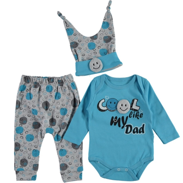 Тонкий комплект 68 размер Miniworld Cool like my Dad на мальчика 3-6 месяцев