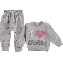 Комплект детской одежды 80 размер для девочки на годик I Love Mama