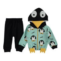 Комплект (кофта + штани) Tufito Penguin Бірюзовий 80 Розмір для дітей 9-12 місяців
