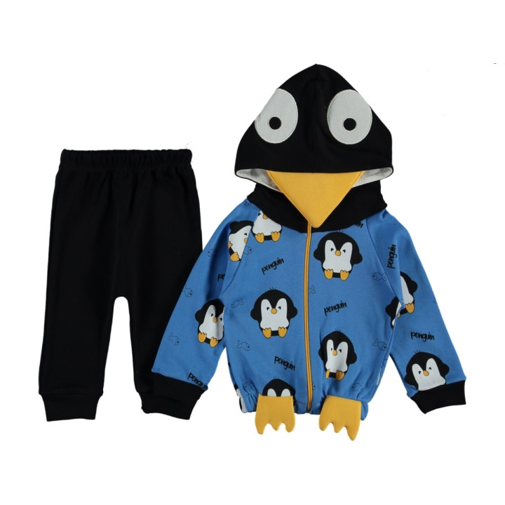 Комплект (кофта + штани) Tufito Penguin Синій 74 розмір для хлопчиків 6-9 місяців