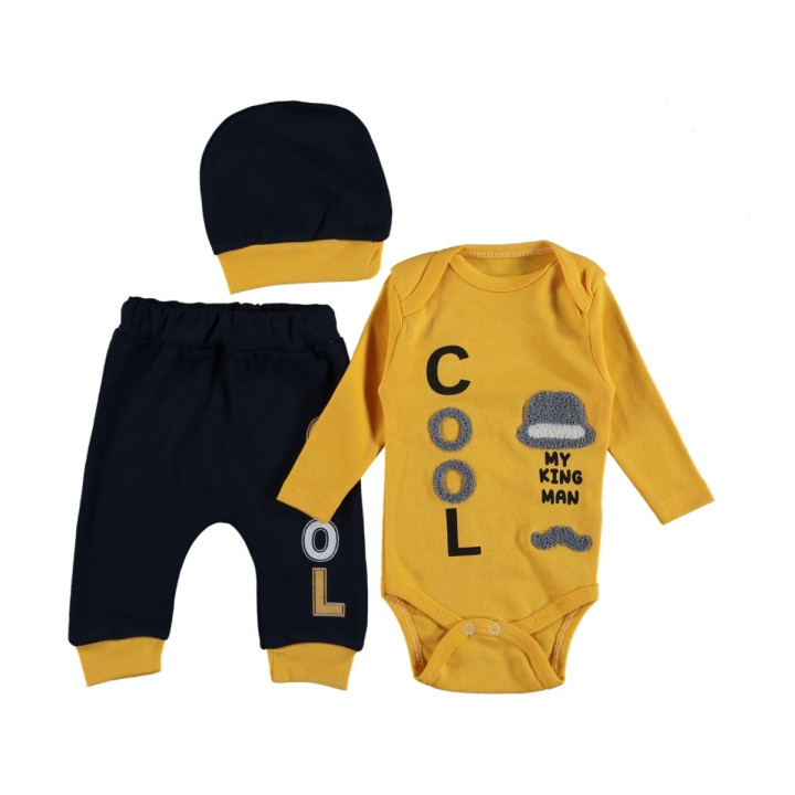 Комплект ( шапочка + боди + штаны) Baby Point 62 размер на мальчика 3 месяцев