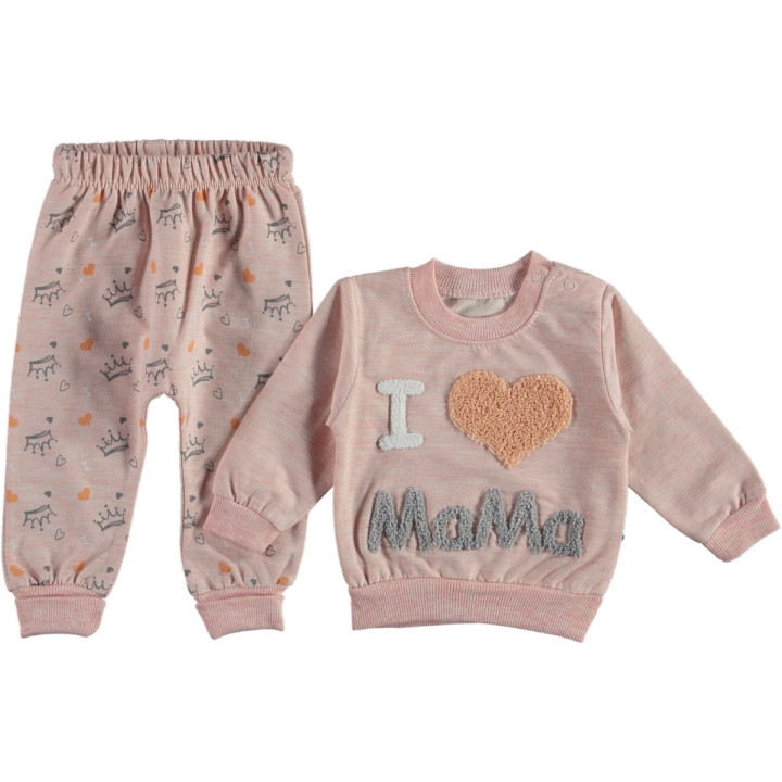 Костюм I Love Mama Babyhi (Турция) Розовый 74 размер на девочку 9-12 месяцев