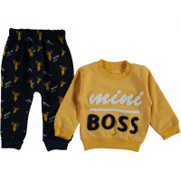 Дитячий костюм Жовто-чорний Mini Boss 3-6 місяців Babyhi 68 розмір двунитка