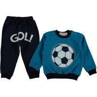 Теплый костюм 74 размера на мальчика 9-12 месяцев Gol Черно-голубой