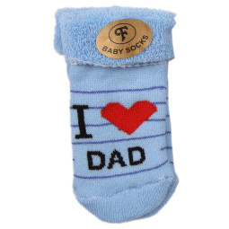 Махровые носки для новорожденного мальчика I love Dad
