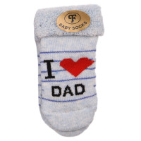 Махровые носки I love Dad для новорожденного мальчика