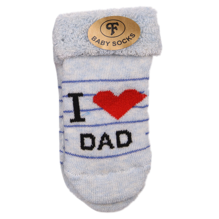 Махровые носки I love Dad для новорожденного мальчика