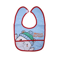 Непромокаемый слюнявчик с карманом для малышей Babytone Hello Winter