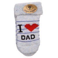 Махровые носки I love Dad для новорожденного мальчика
