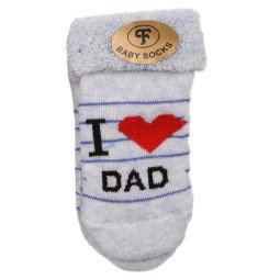 Махровые носки I love Dad для новорожденного мальчика