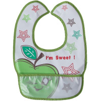 Непромокаемый слюнявчик на липучке с карманом для детей Babytone Sweet