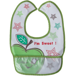 Непромокаемый слюнявчик на липучке с карманом для детей Babytone Sweet