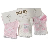 Набор тонких носочков 3 шт YUFUS baby Турция для новорожденных девочек