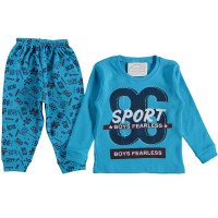 Пижама на мальчика RollyGo Sport 80 92 размеры Голубая 1-2 года