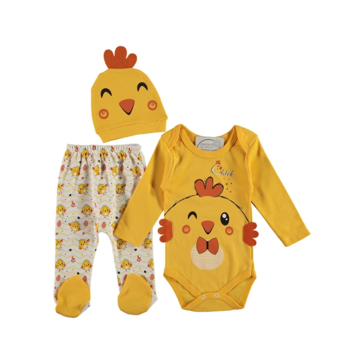 Комплект одежды 68 74 размер на малыша 1-3-6-9 месяцев Baby CAN Chick Желтый