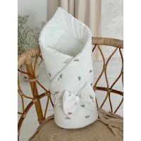 Летний конверт муслиновый на выписку новорожденной девочке в роддом