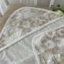 Летняя крыжма с кружевом для крещения "Ажур" + подушечка, мешочек, салфетка