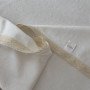 Крыжма с Ангелом махровая для крещения (75*90 см, белая с серебром, молочная с золотом) 