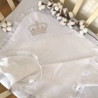 Махровая крыжма для крещения "Корона"