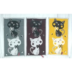 Кухонные полотенца из льна с котами. Размеры - 25*50 см