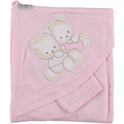 Полотенце Bebe`s 80*80 см Махровый детский уголок для купания девочки