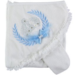 Детское нарядное полотенце махровое с капюшоном Baby Line 80*85 см