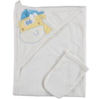Детское полотенце с варежкой STORYBABY Уголок Молочный 70*90 см